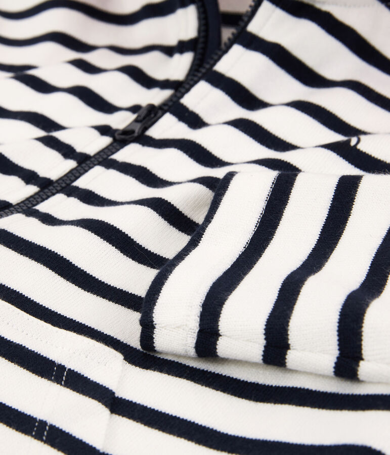 Sweatshirt met kap voor jongens/meisjes wit/blauw