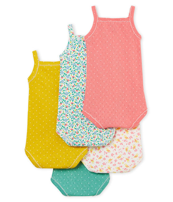 Set van 5 body's met schouderbandjes voor babymeisjes variante 1