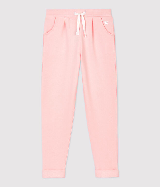 Molton meisjesjoggingbroek roze