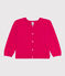 Cardigan en coton enfant fille rose DELHI