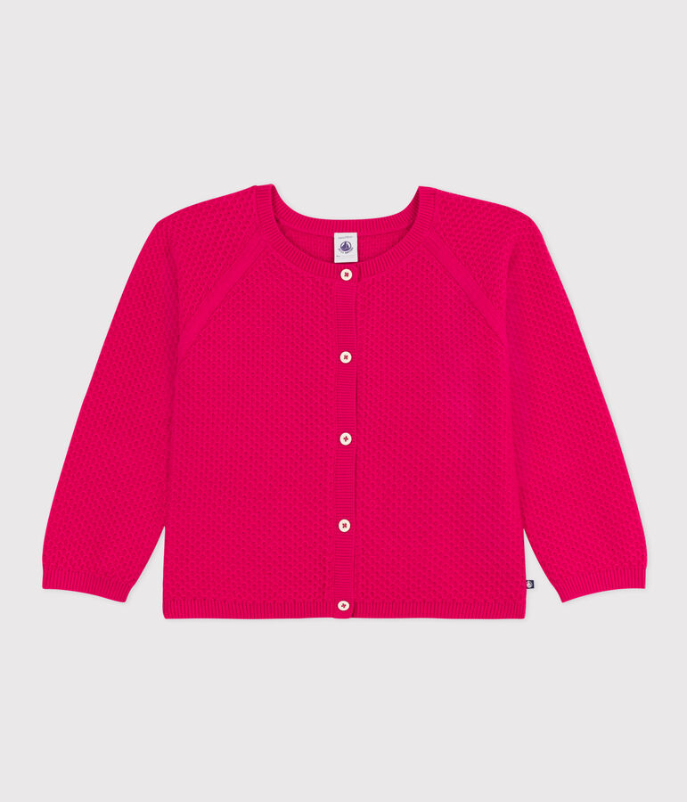 Cardigan voor meisjes in katoen roze