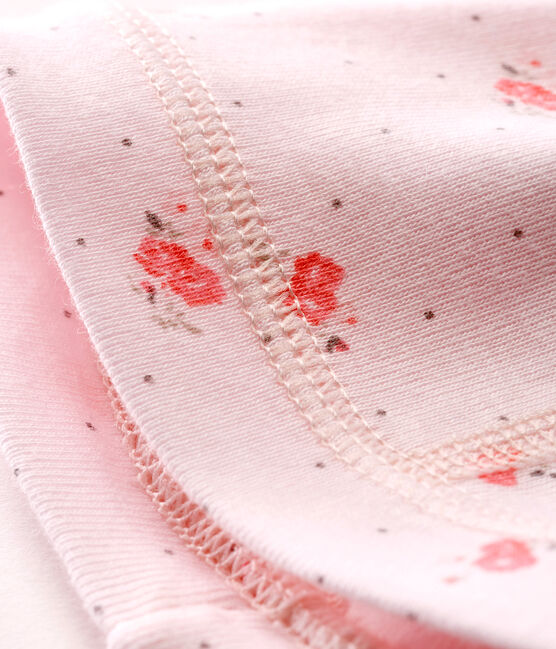 Bonnet naissance bébé mixte imprimé rose VIENNE/blanc MULTICO