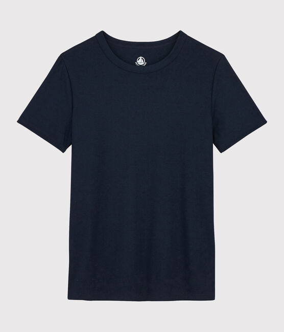 Katoenen dames T-shirt Sea island blauw MARINE