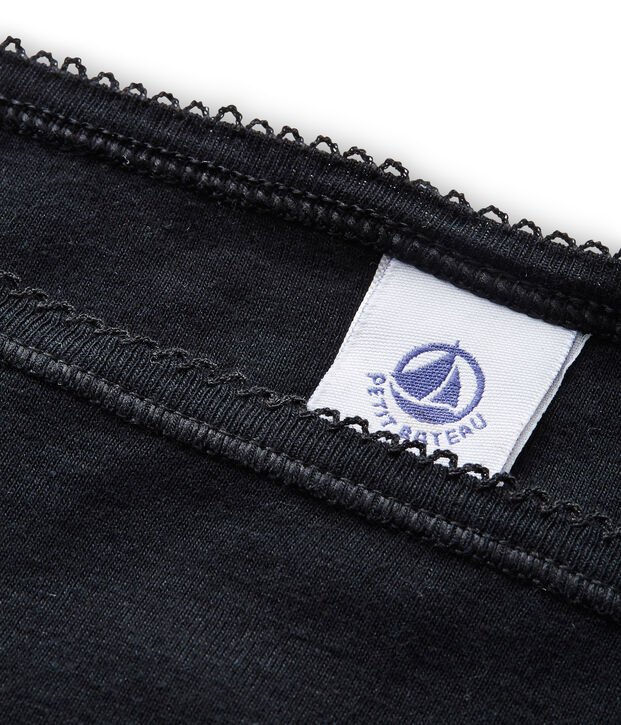 Damesslip van katoen zwart