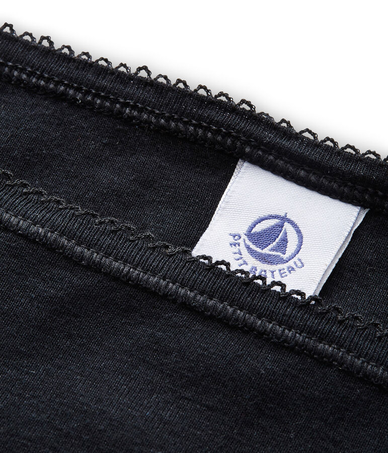 Damesslip van katoen zwart NOIR