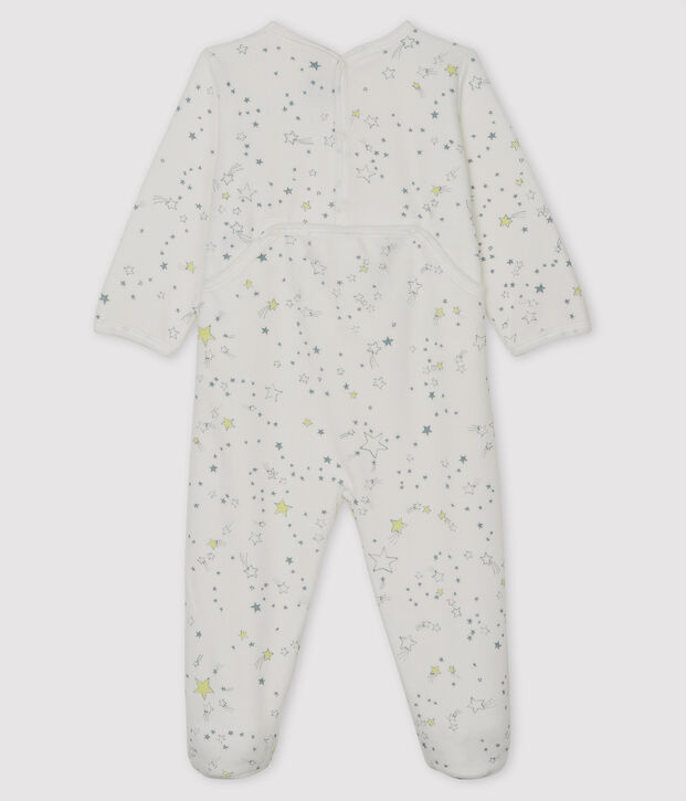 Dors bien b&eacute;b&eacute; en velours blanc/multicouleur