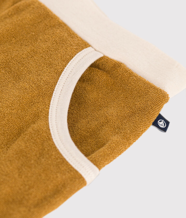 Short en bouclette &eacute;ponge enfant fille jaune ISTRE