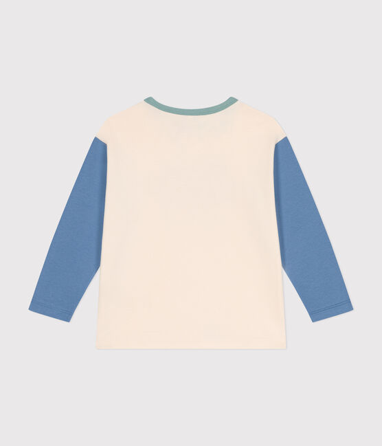 Jongens-T-shirt met lange mouwen van dunne jerseystof wit AVALANCHE/ MULTICO