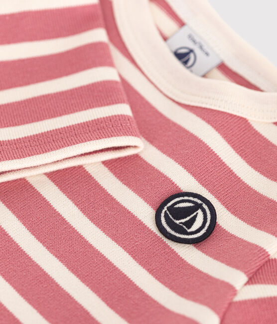Marinière en coton épais bébé rose ROSEWOOD/ AVALANCHE