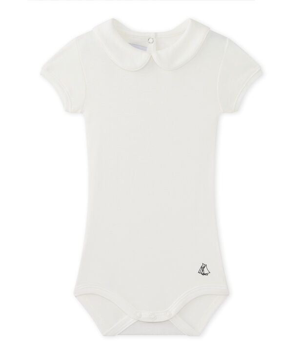 Body b&eacute;b&eacute; fille &agrave; col blanc