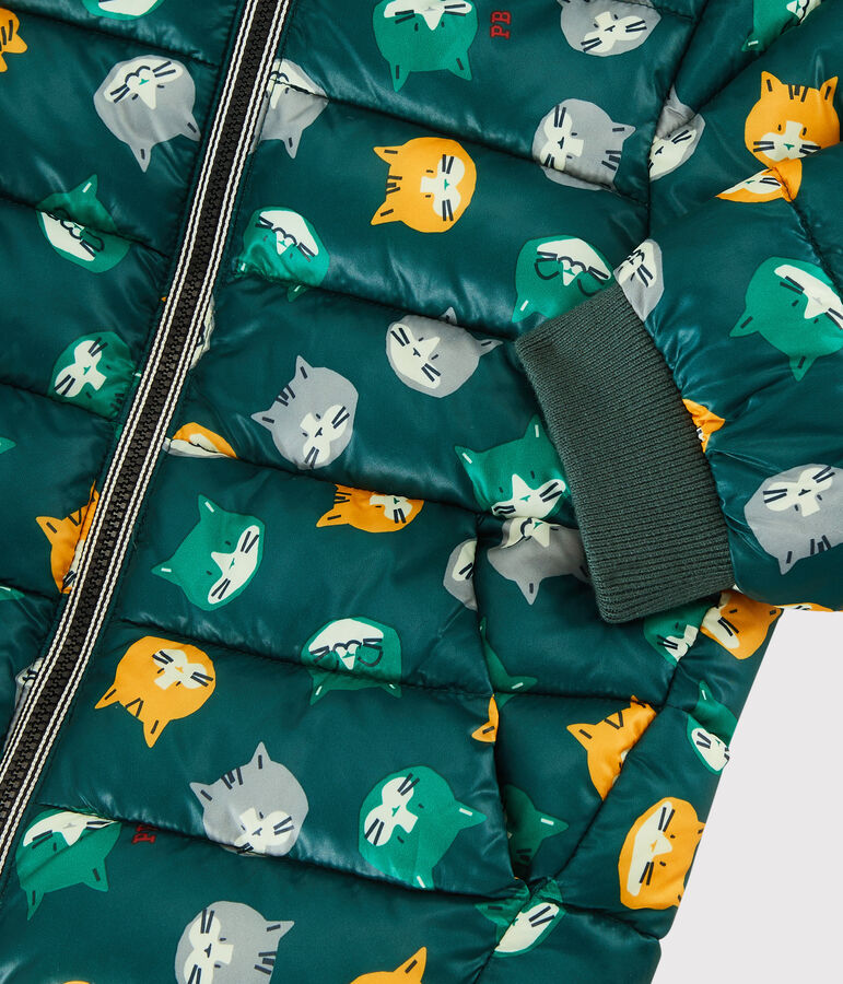 Gewatteerde babybodywarmer. groen PINEDE/wit MULTICO