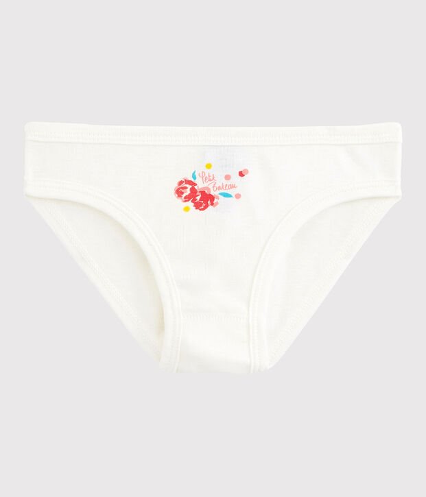 Culotte petite fille en coton blanc
