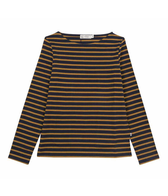 iconisch marinetruitje voor dames blauw SMOKING/bruin BRINDILLE