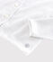 Cardigan en coton enfant fille blanc MARSHMALLOW/gris ARGENT