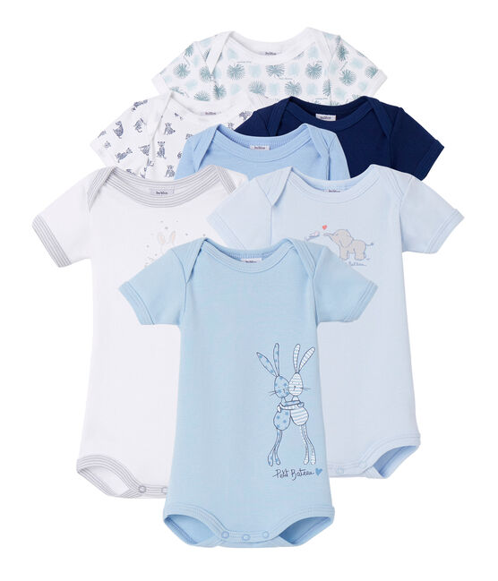 Pochette surprise de 7 bodies manches courtes bébé garçon variante 1