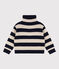 Pull en tricot de laine et coton enfant garçon bleu SMOKING/ AVALANCHE