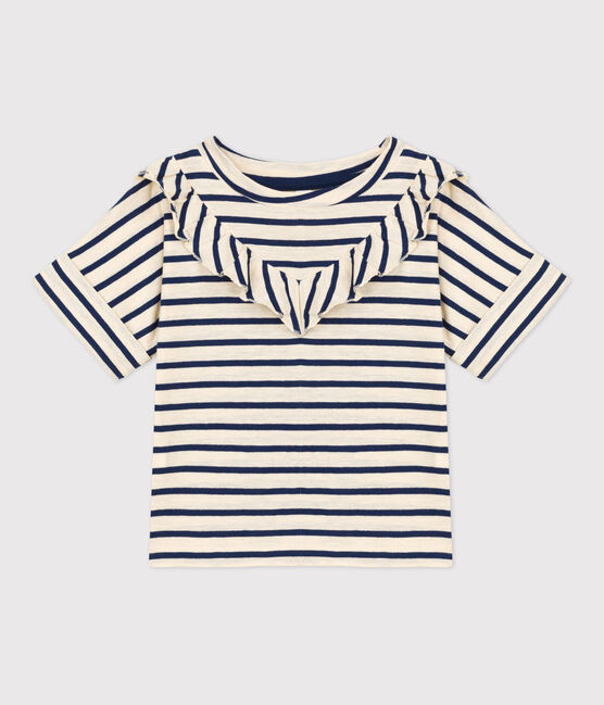 Tee-shirt manches courtes en coton enfant fille blanc AVALANCHE/ MEDIEVAL