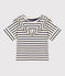 Tee-shirt manches courtes en coton enfant fille blanc AVALANCHE/ MEDIEVAL