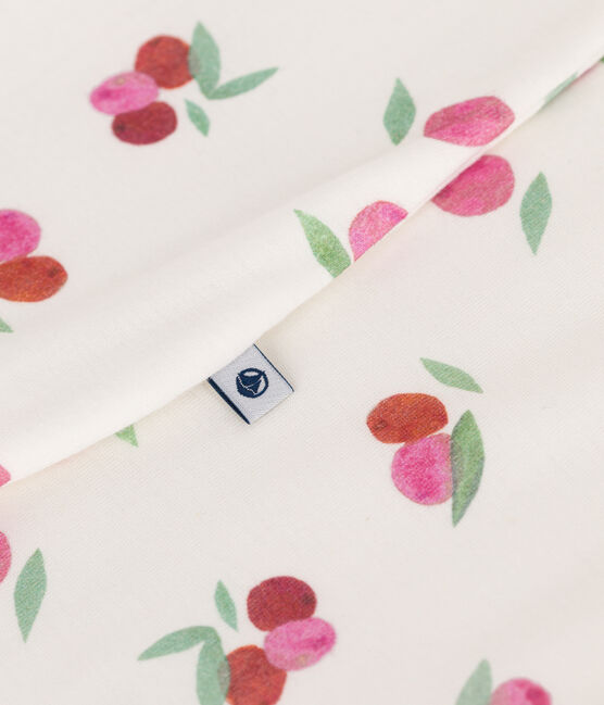 Katoenen babytrappelzak met bloemenprint TOG 1 wit MARSHMALLOW/wit MULTICO