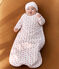 Fluwelen babytrappelzak met bloemetjesprint TOG 3 wit MARSHMALLOW/rood TERKUIT