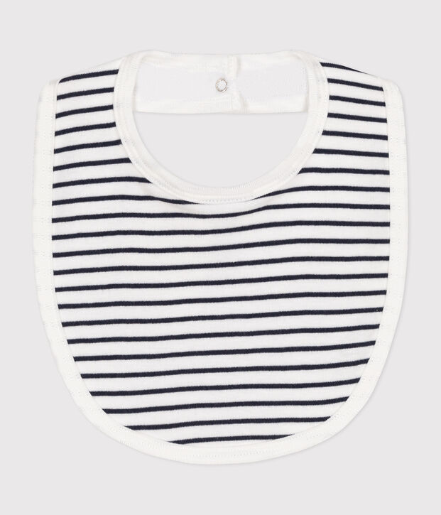 Babyslabbetje wit/blauw