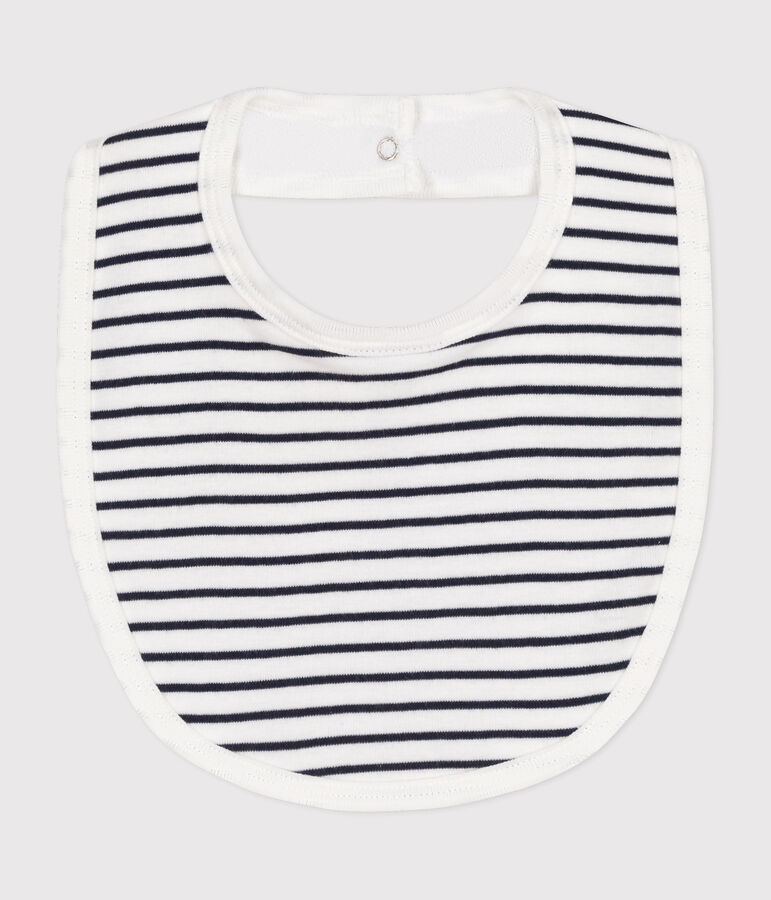 Babyslabbetje wit/blauw