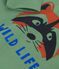 T-shirt met lange mouw van dunne jersey voor jongens groen PALMERAIE