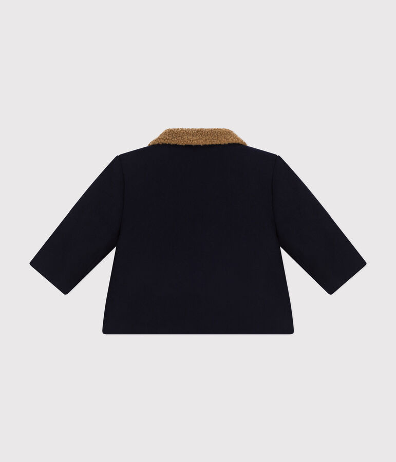 Babyjasje van wollen stof blauw