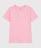 Dames-T-shirt van effen katoen met korte mouwen CHARMI