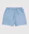 Effen katoenen short voor kinderen blauw