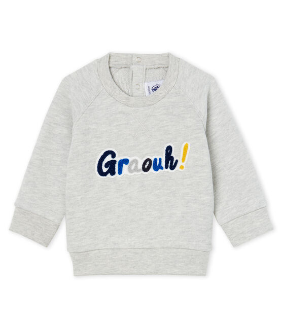 Sweatshirt van molton babyjongen grijs BELUGA CHINE CN