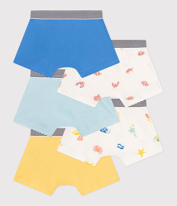 Setje met 5 katoenen boxershorts met print voor kinderen multicouleur