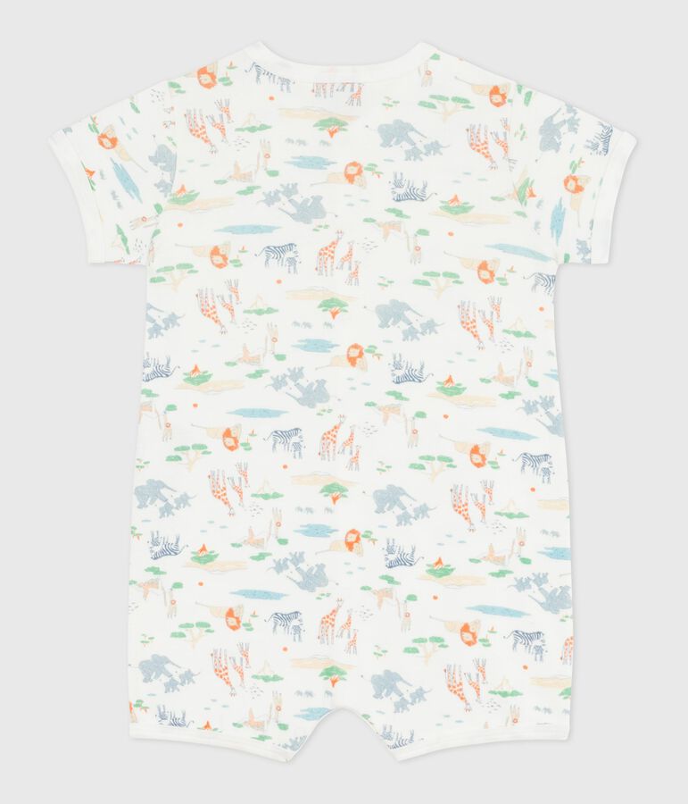 Kort katoenen pakje met dierenprint voor baby's wit/multicouleur