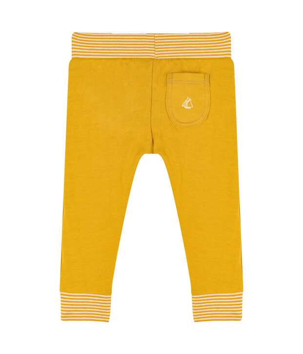 Pantalon b&eacute;b&eacute; en tubique jaune