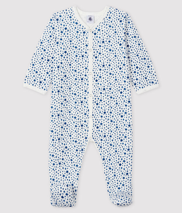Tubic slaappakje met blauwe hartjes voor baby wit/multicouleur