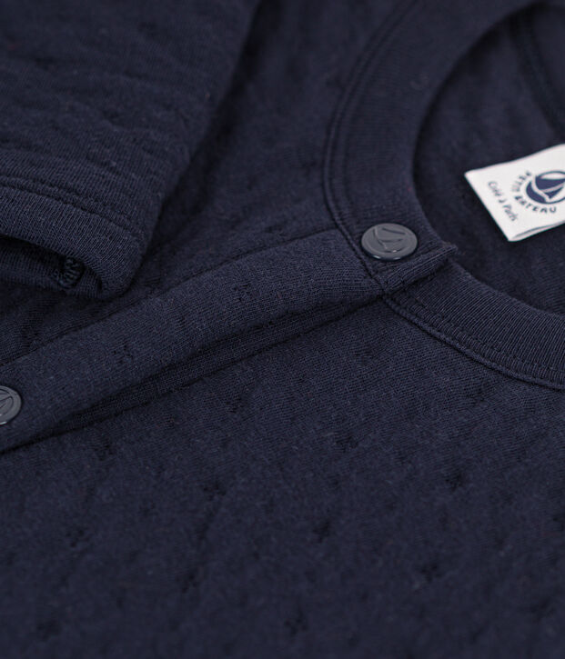 Cardigan in doorgestikte tubic met print voor meisjes SMOKING