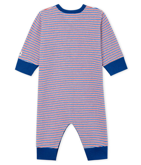 Dors bien sans pieds bébé garçon en côte blanc MARSHMALLOW/blanc MULTICO
