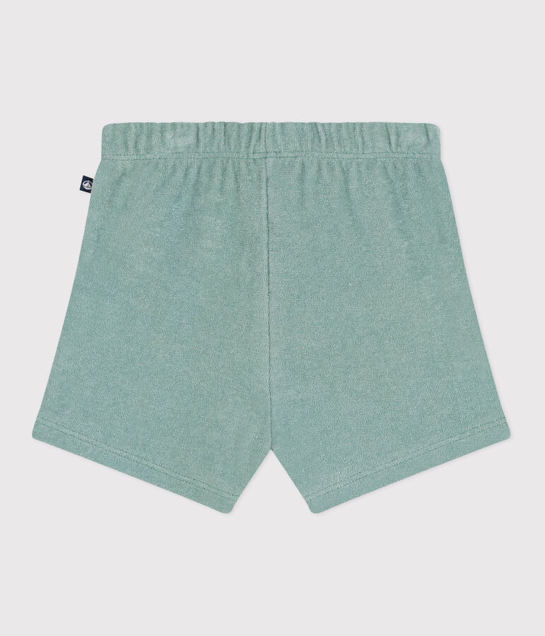 Babyshort van katoenen badstof groen