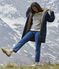 Met sherpa gevoerde parka voor Dames blauw SMOKING