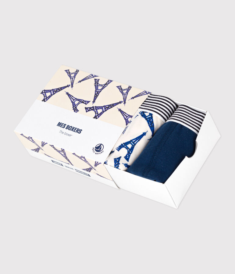 Set met drie katoenen boxershorts met motief van Parijs voor kinderen multicouleur