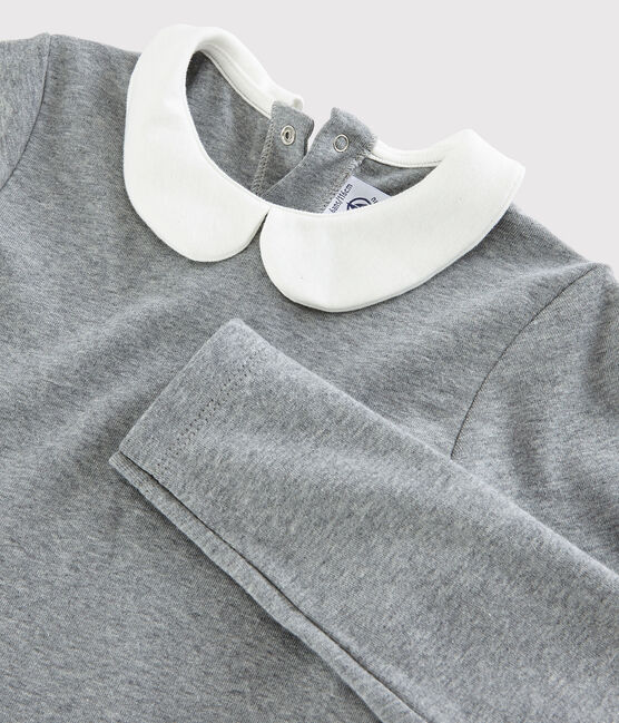 Jurk met lange mouwen meisjes grijs SUBWAY CHINE