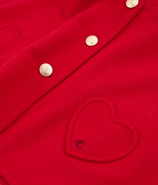 Meisjes cape rood TERKUIT
