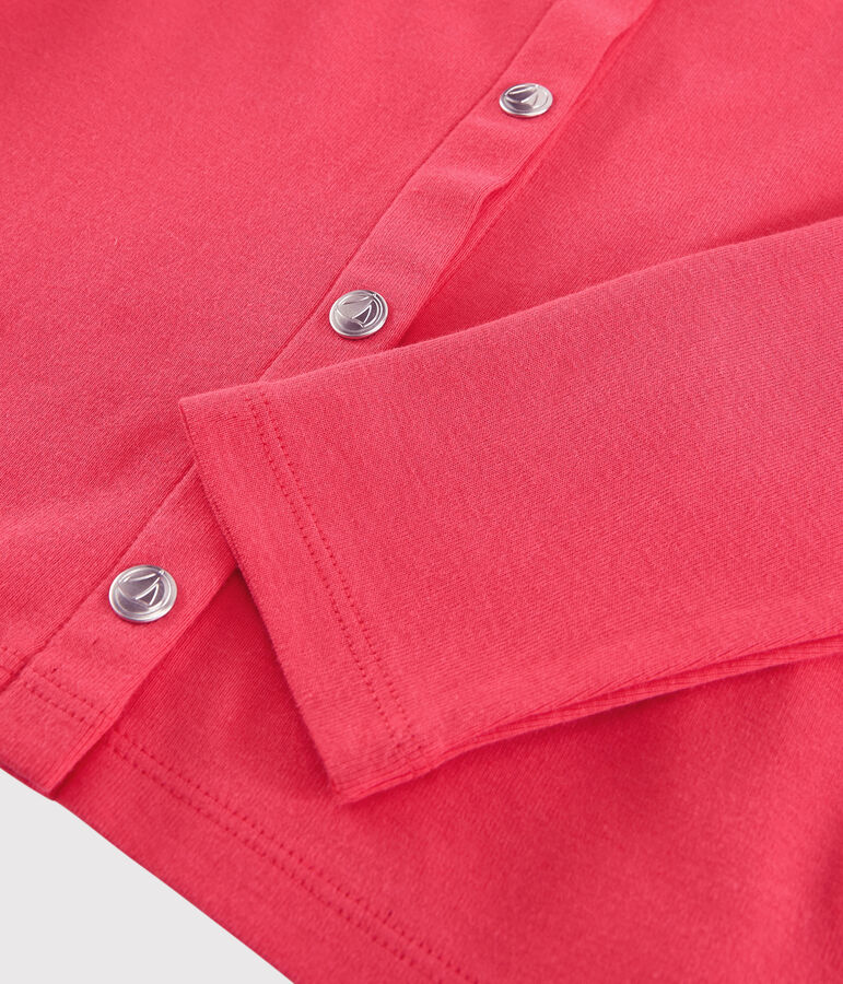 Cardigan en coton enfant fille rose GROSEILLER