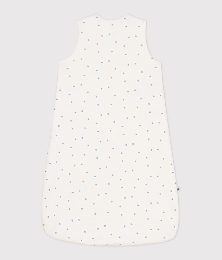 Babyslaapzak van bedrukt katoen TOG 1,5 wit/blauw