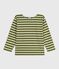 Marinière enfant en coton vert CEDAR/ MILK