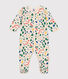 Babypyjama van geruwde fleece met bosprint