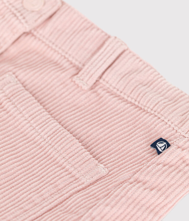 Fluwelen meisjesrok roze