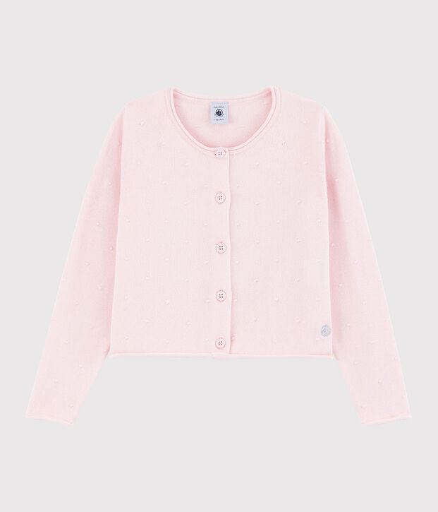 Katoenen cardigan voor meisjes roze