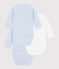 Set van katoenen babybody's met lange mouwen en print variante 1