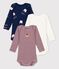Lot de 3 bodies bébé en coton biologique Tajinebanane x Petit Bateau variante 1